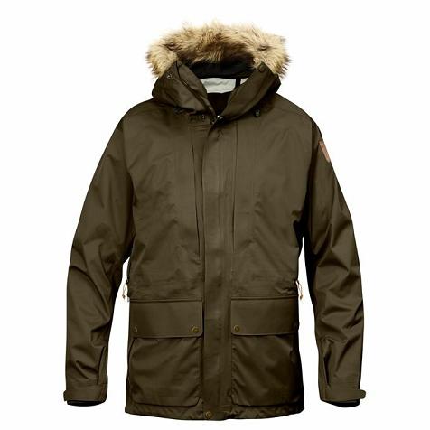 Fjallraven Men Keb Parkas Dark Olive PH328593 Philippines